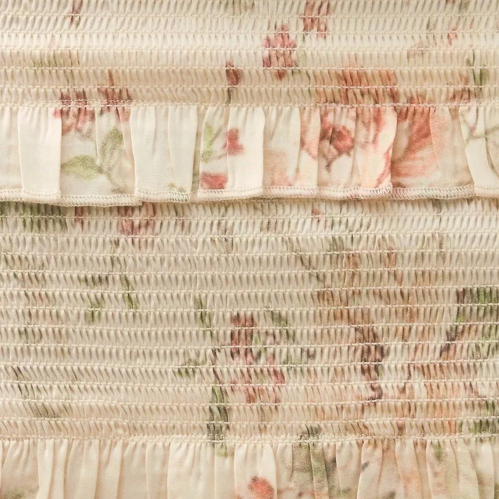 V. Chapman Lily Ruched & Ruffled Stretch Satin Midi Dress - Picture 4 of 4